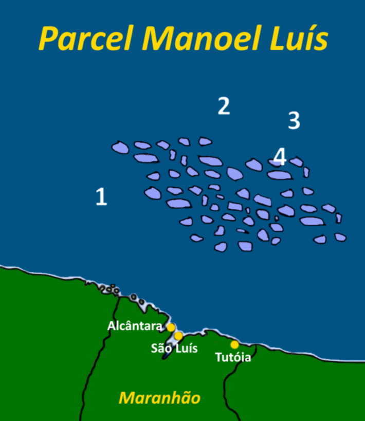 Mapa dos Naufrágios do Parcel Manoel Luís