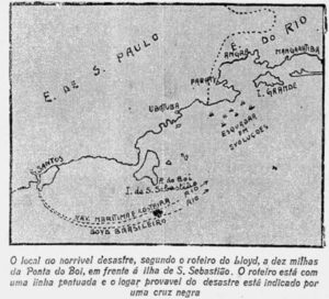 Guarany mapa do local A noite