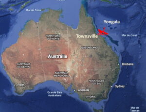 Especial - TOP 10 naufrágios - Pacífico 3 Yongala mapa