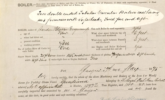 Pesquisas de Abrolhos, o Artemis e o Guadiana 34 Pesquisa Abrolhos Guadiana caldeira 01